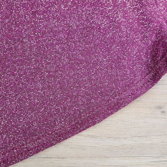 🔺️Soprano Wine & Metallic Gold Batwing Blouse Medium - Picture 10 of 12